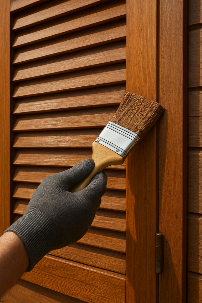 Entretien du bois extérieur à Sarreguemines.