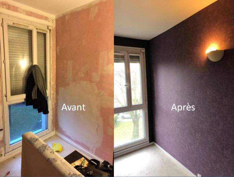 Mise en peinture mur et plafond, ainsi que la pose de papier peint à Sarreguemines et environs.